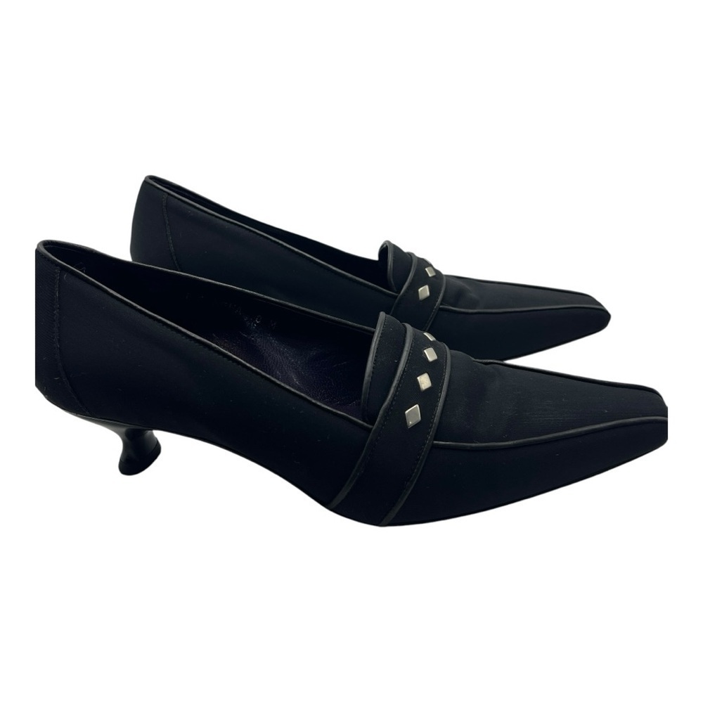 Couture Donald J. Pliner Mena Black kitten heel pointed toe Size 8
